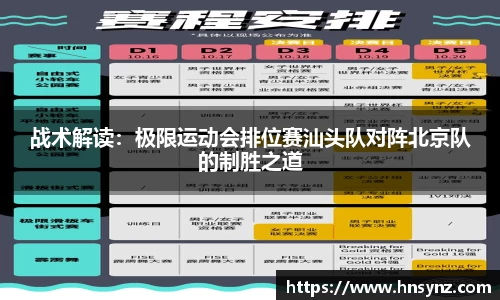 战术解读：极限运动会排位赛汕头队对阵北京队的制胜之道