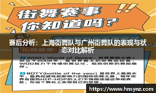 赛后分析：上海街舞队与广州街舞队的表现与状态对比解析